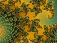 Yellow - Green Fractal Background