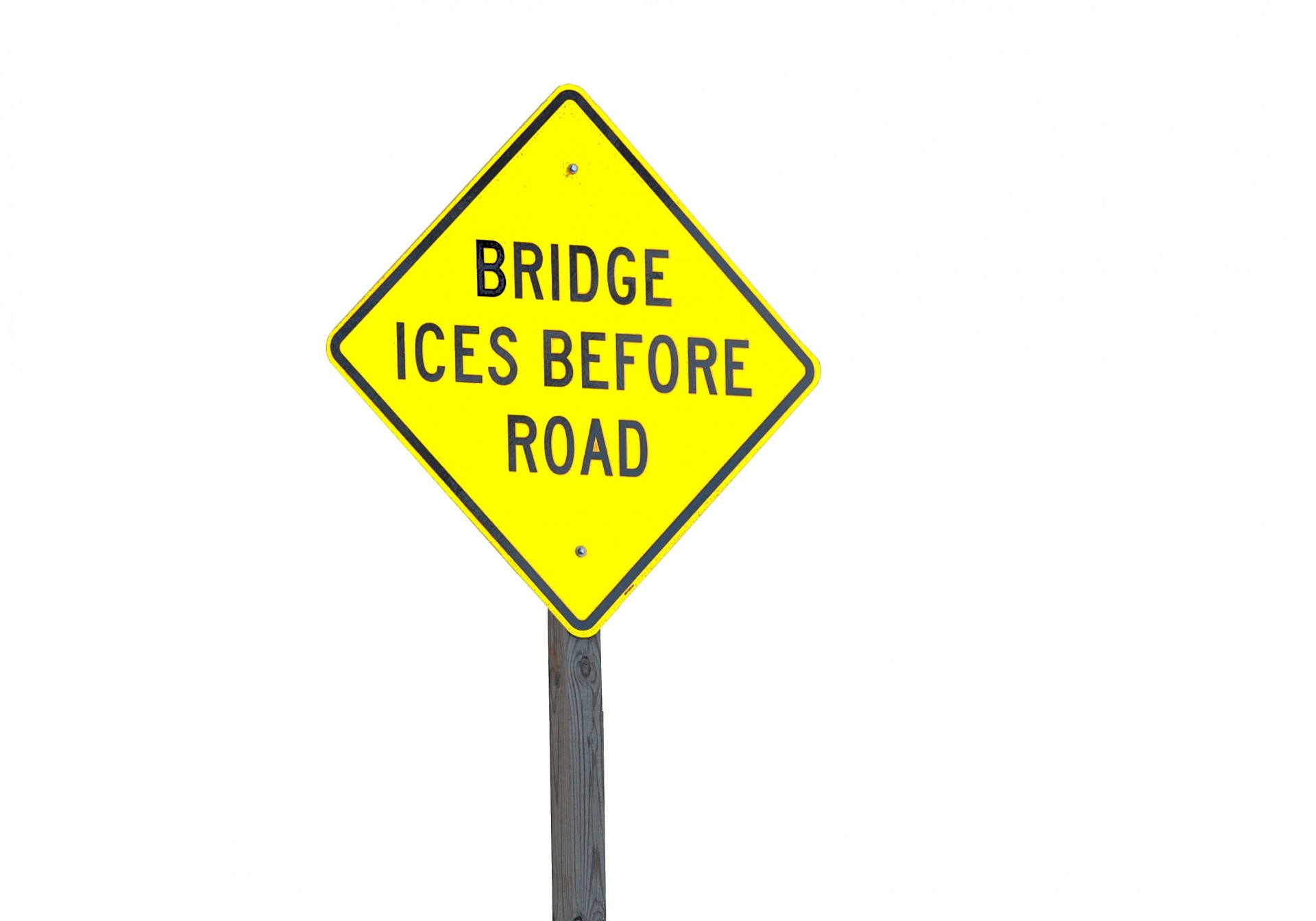 Bridge Ice Before Road Sign