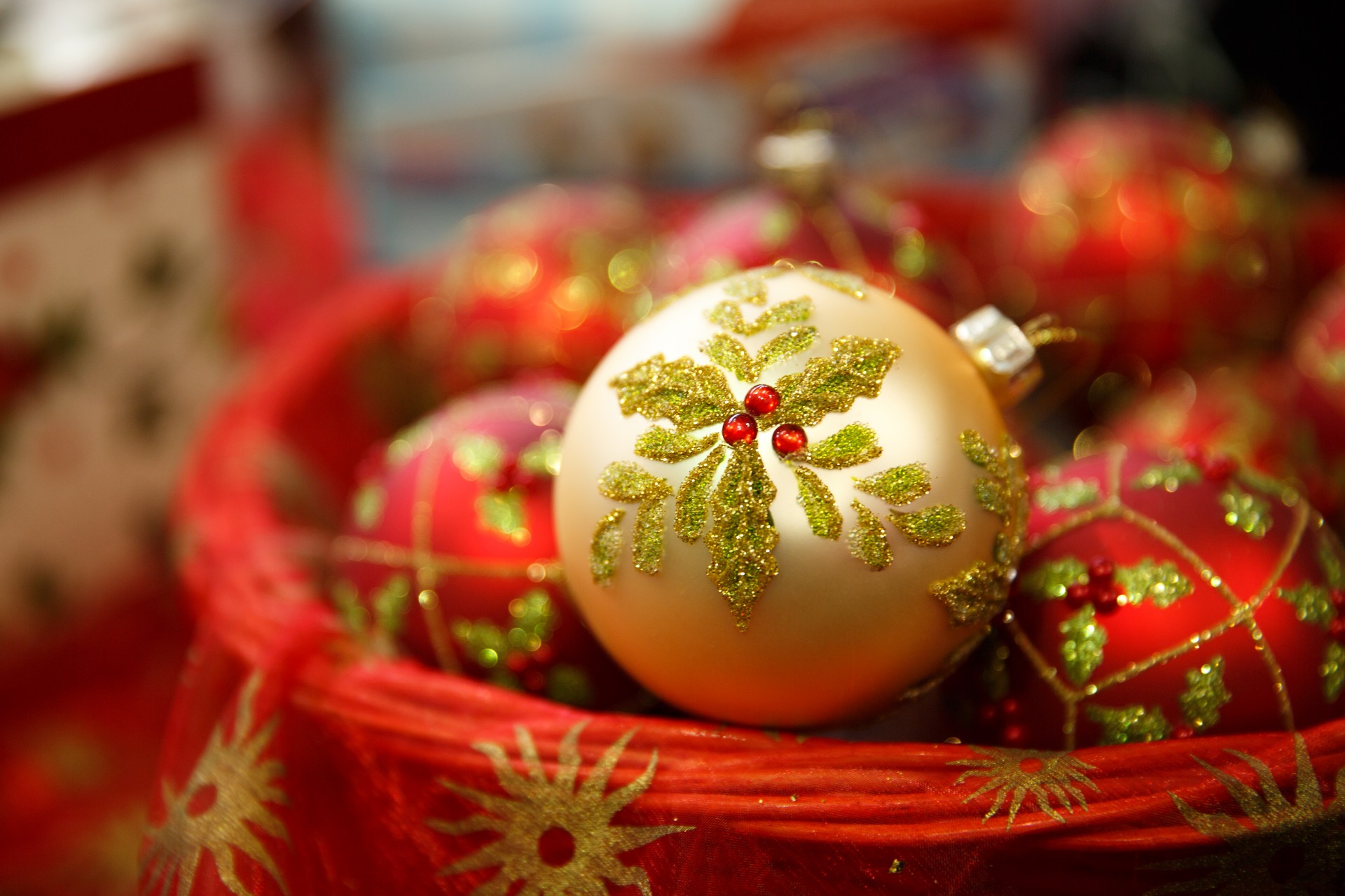 Red And Gold Christmas Decoration Free Stock Photo  Public Domain Pictures