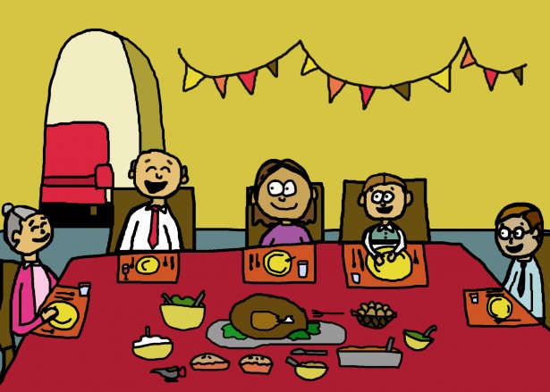 Thanksgiving Dinner Illustration Free Stock Photo - Public Domain Pictures