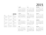 Text negru 2015/2016 calendar