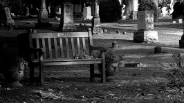 Un asiento en el Cementerio