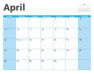 April 2015 kalender sidan