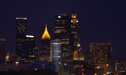Atlanta, en Géorgie pendant la nuit