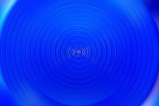 Blue disk abstract