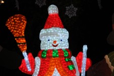 Close-up of Lighted Snowman