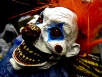 Böse blutigen Clown-Gesicht