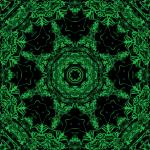 Green and Black Kaleidoscope 3