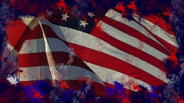 Grunge bandera americana