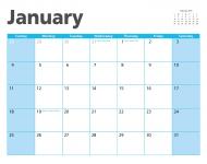 Január 2015 naptár oldalon