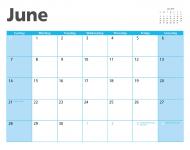 Junho 2015 Calendar Página