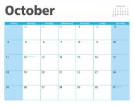Październik 2015 Kalendarz Page