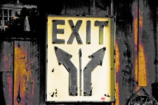 Old Rusty Exit Sign