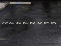 Rain Soaked Reserved Parking Spot