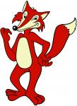 Fox vermelho dos desenhos animados