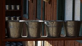Rows Of Galvanized Buckets