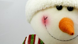 Cara sonriente muñeco de nieve
