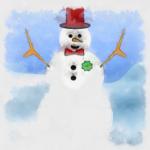 La peinture de bonhomme de neige