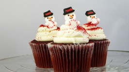 Sněhuláci Cupcakes