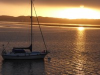 Sun Set Sail Boat