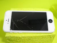 White IPhone, Shattered Screen.