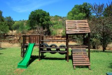 Wooden Jungle Gym With Slide
