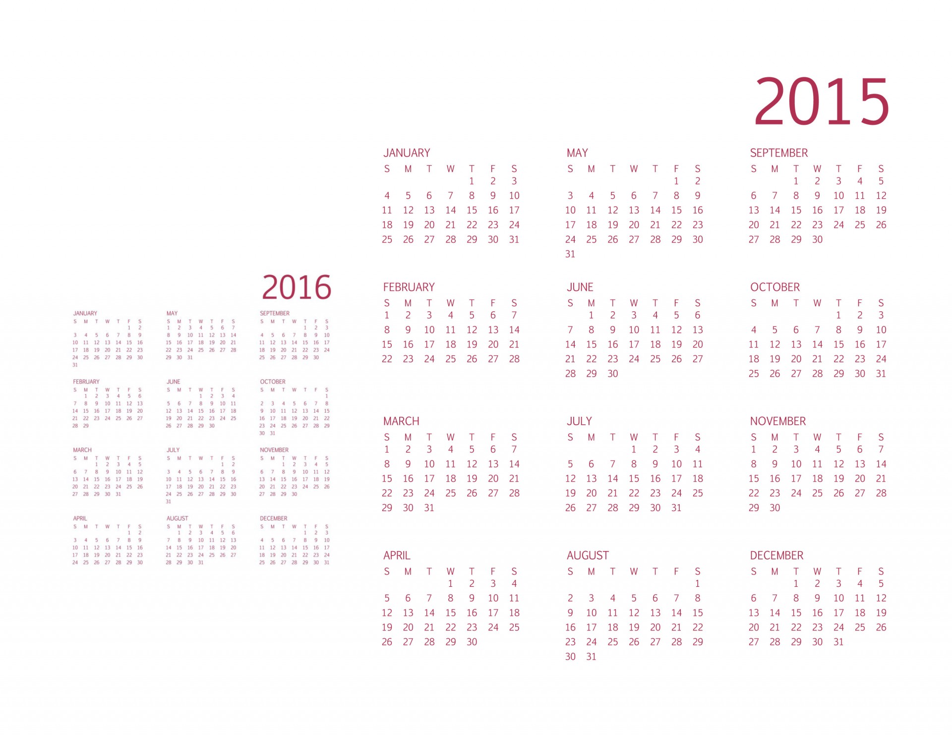2015/16 calendar în afine
