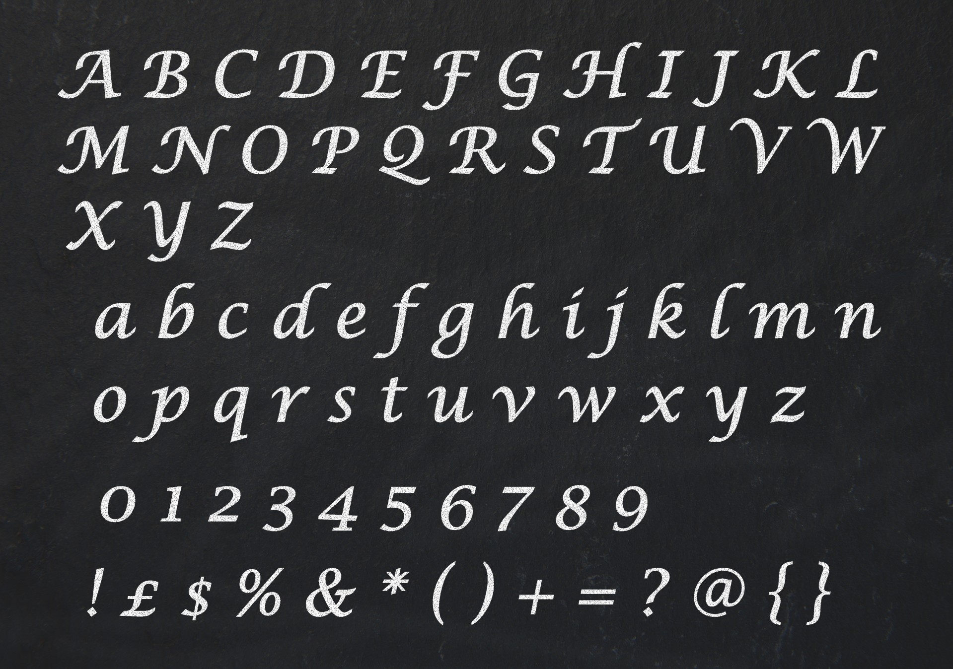 Alphabet Letters Chalkboard