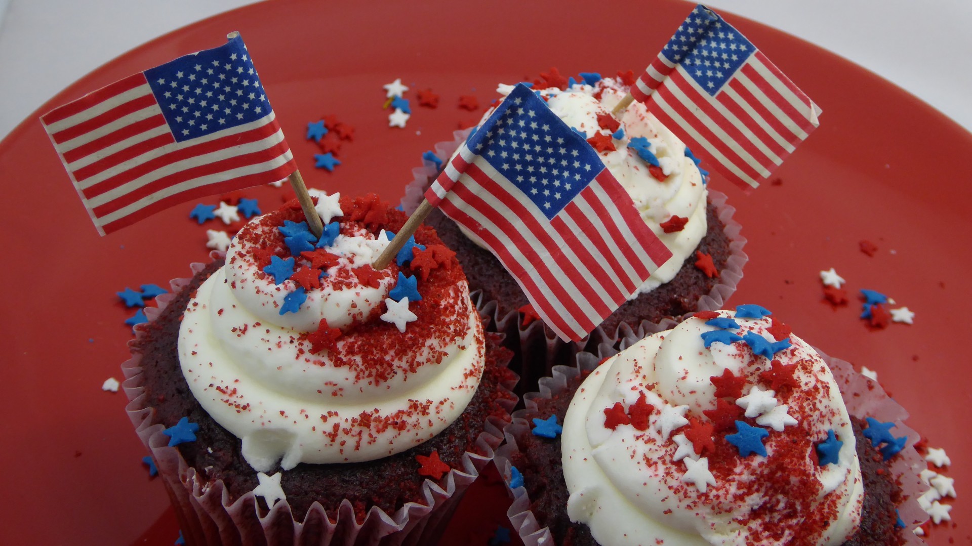 Bandeira americana Cupcakes
