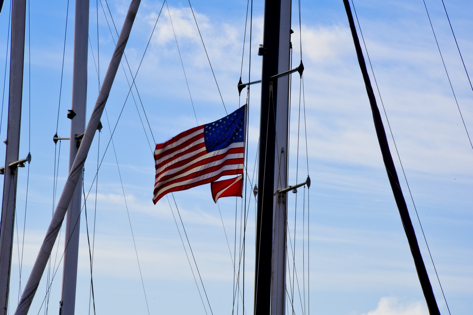 American Flag navei Mast