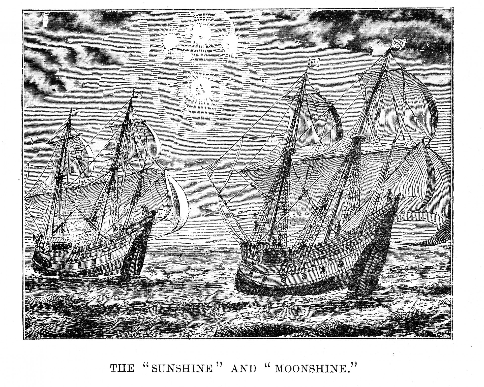Античная изображения: Два корабля