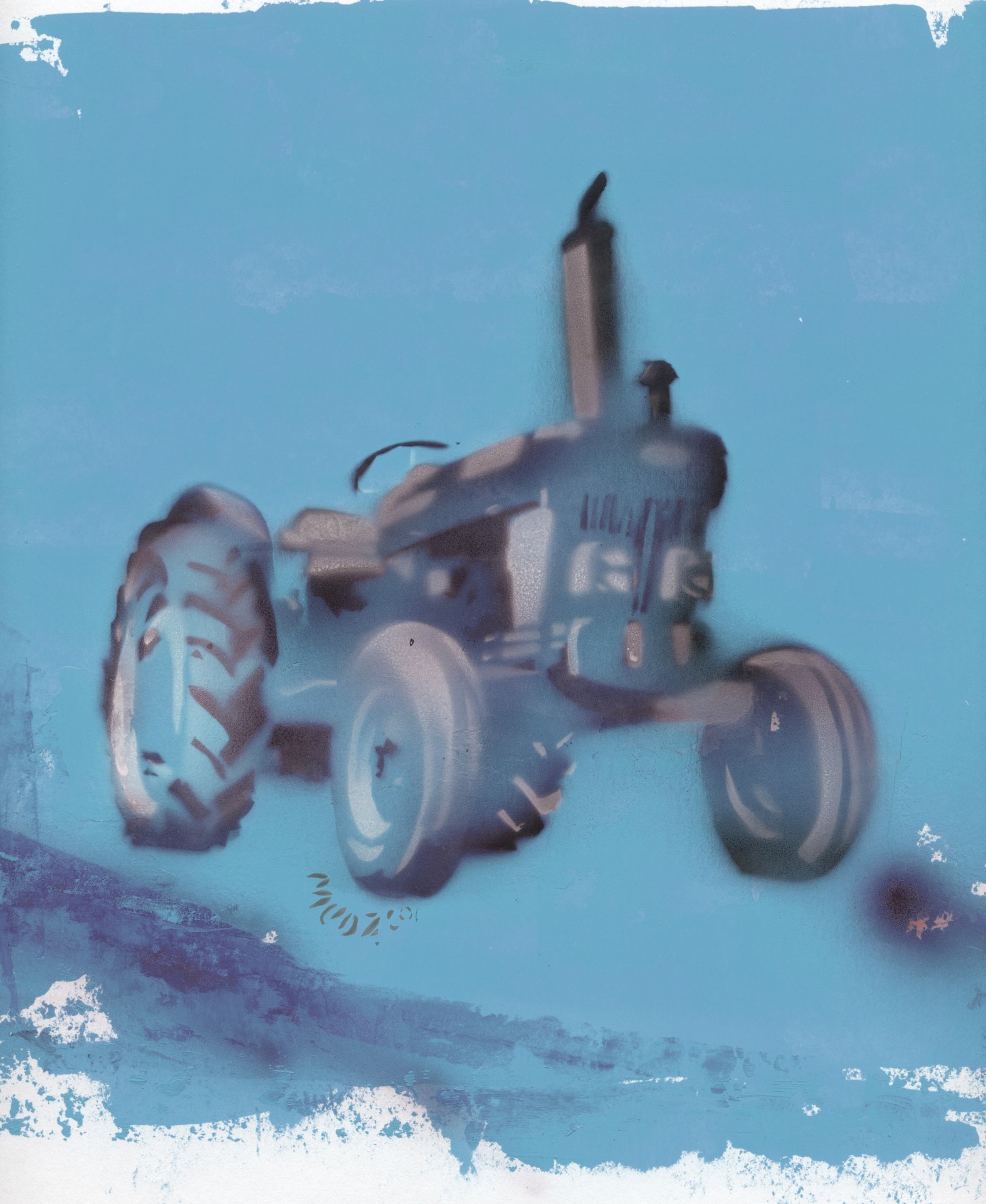 Tractor albastru