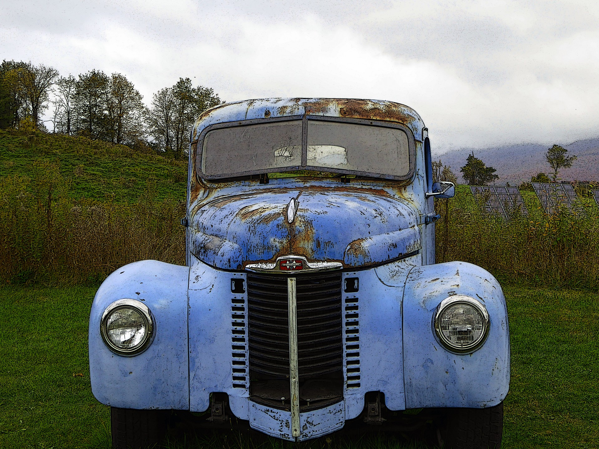 Klasyczny Niebieski Rusty Truck