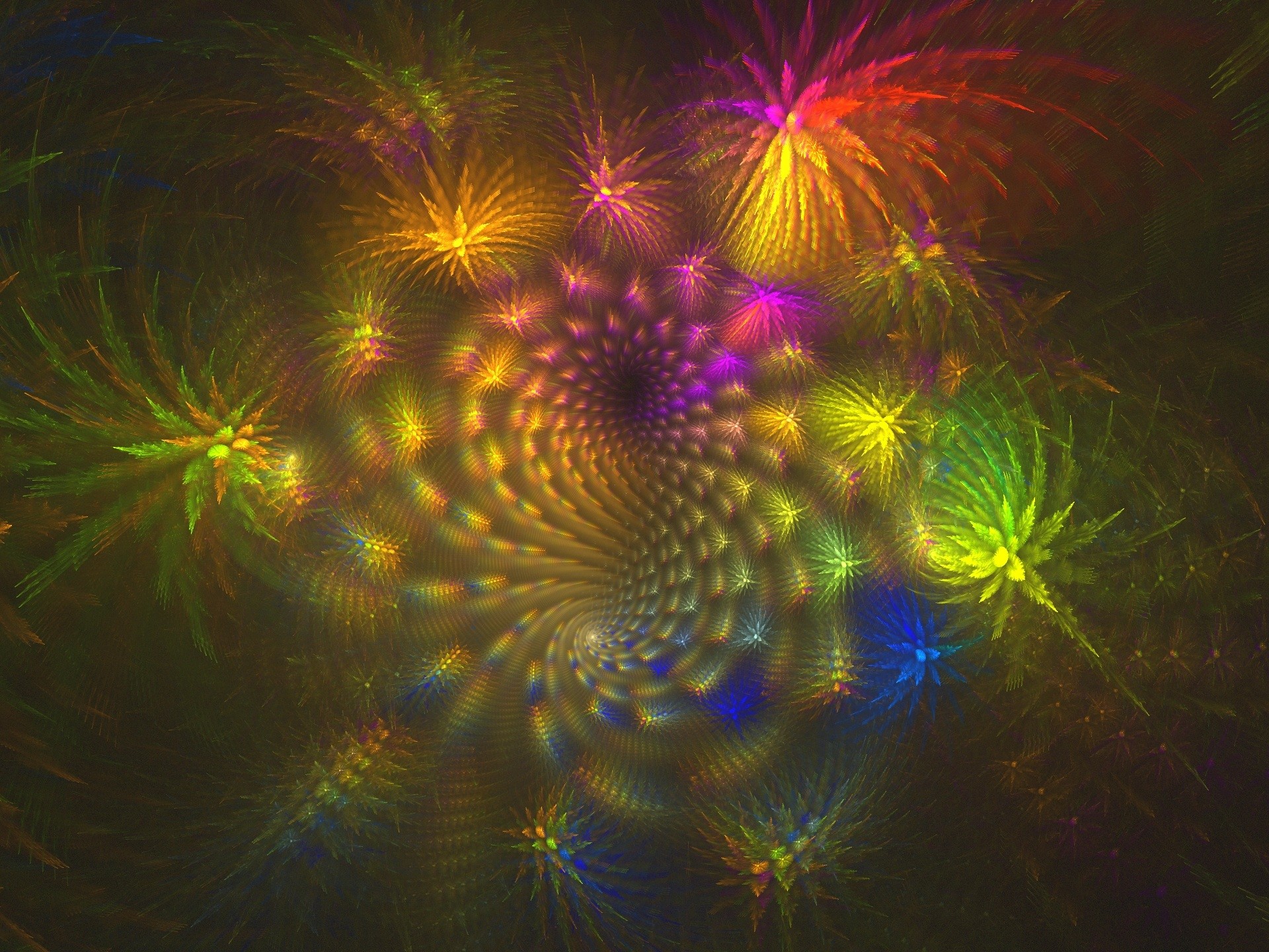 Focuri de artificii colorate fractal 2