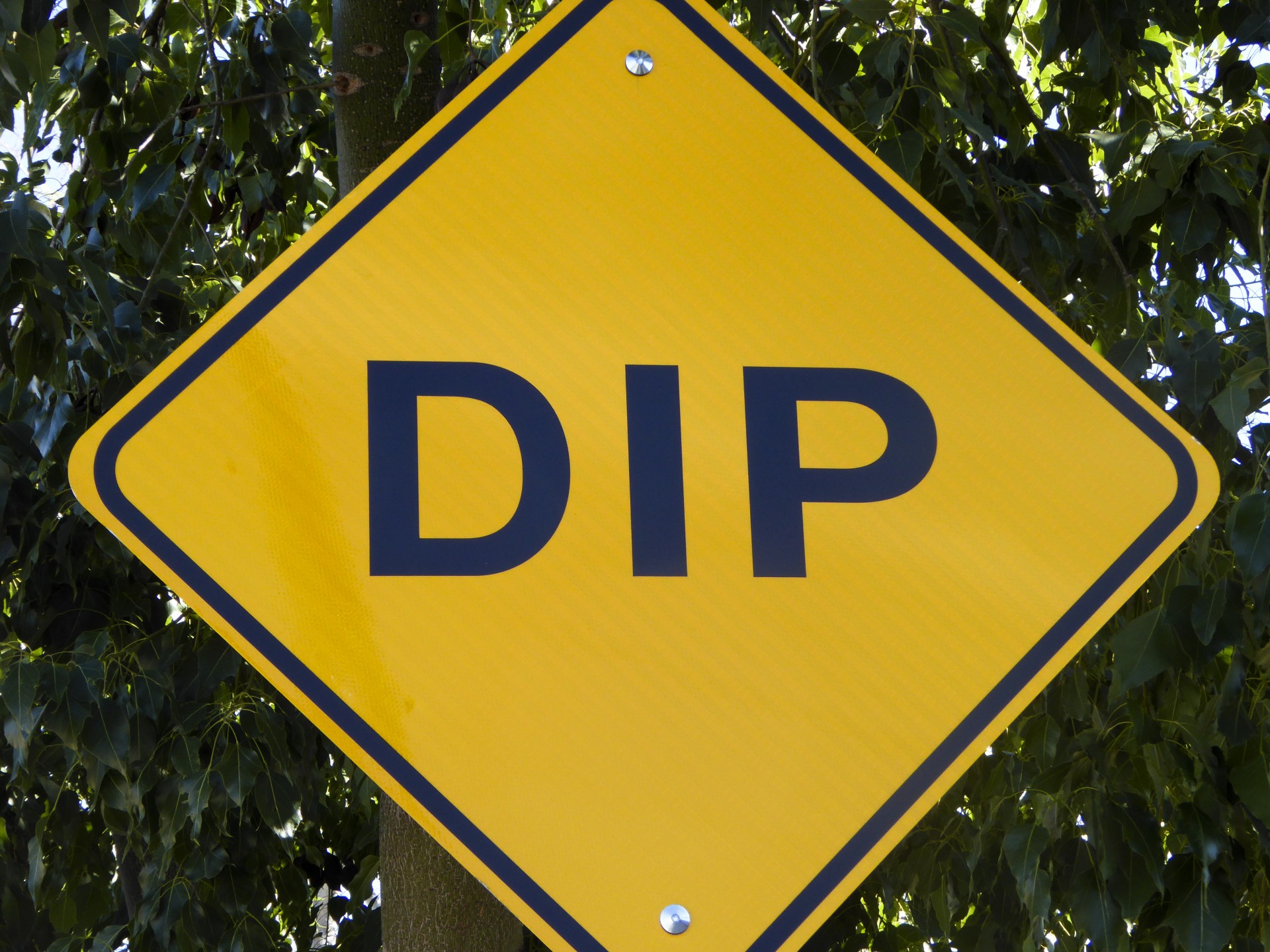 Dip Road Sign