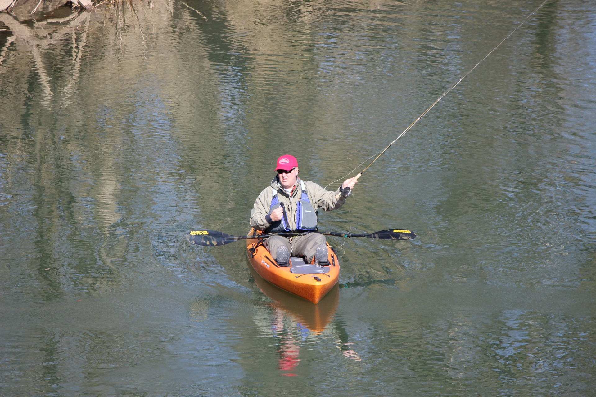 Flyfishing In A Kayak Free Stock Photo Public Domain