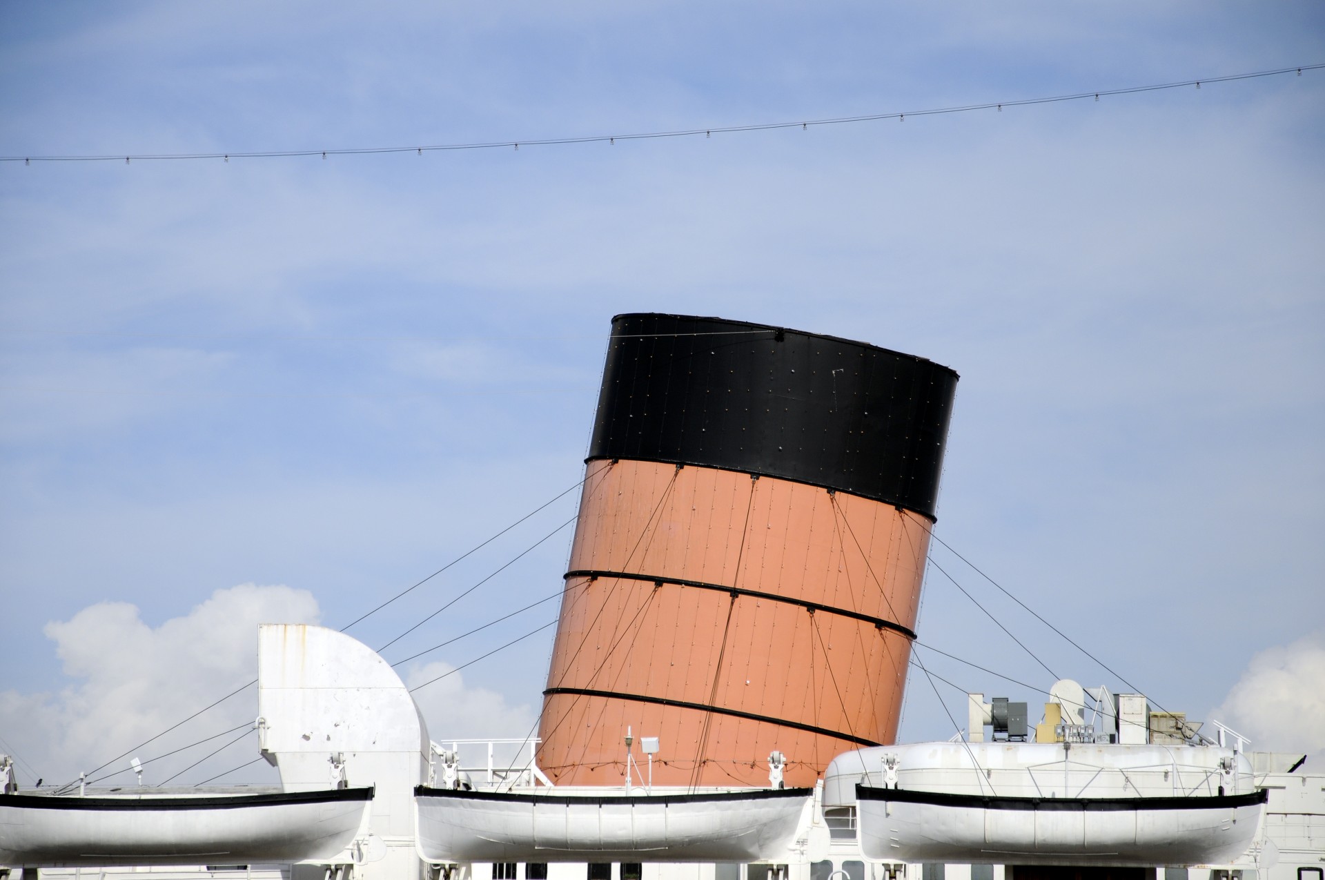 Funnel Of Queen Mary Cruise Ship