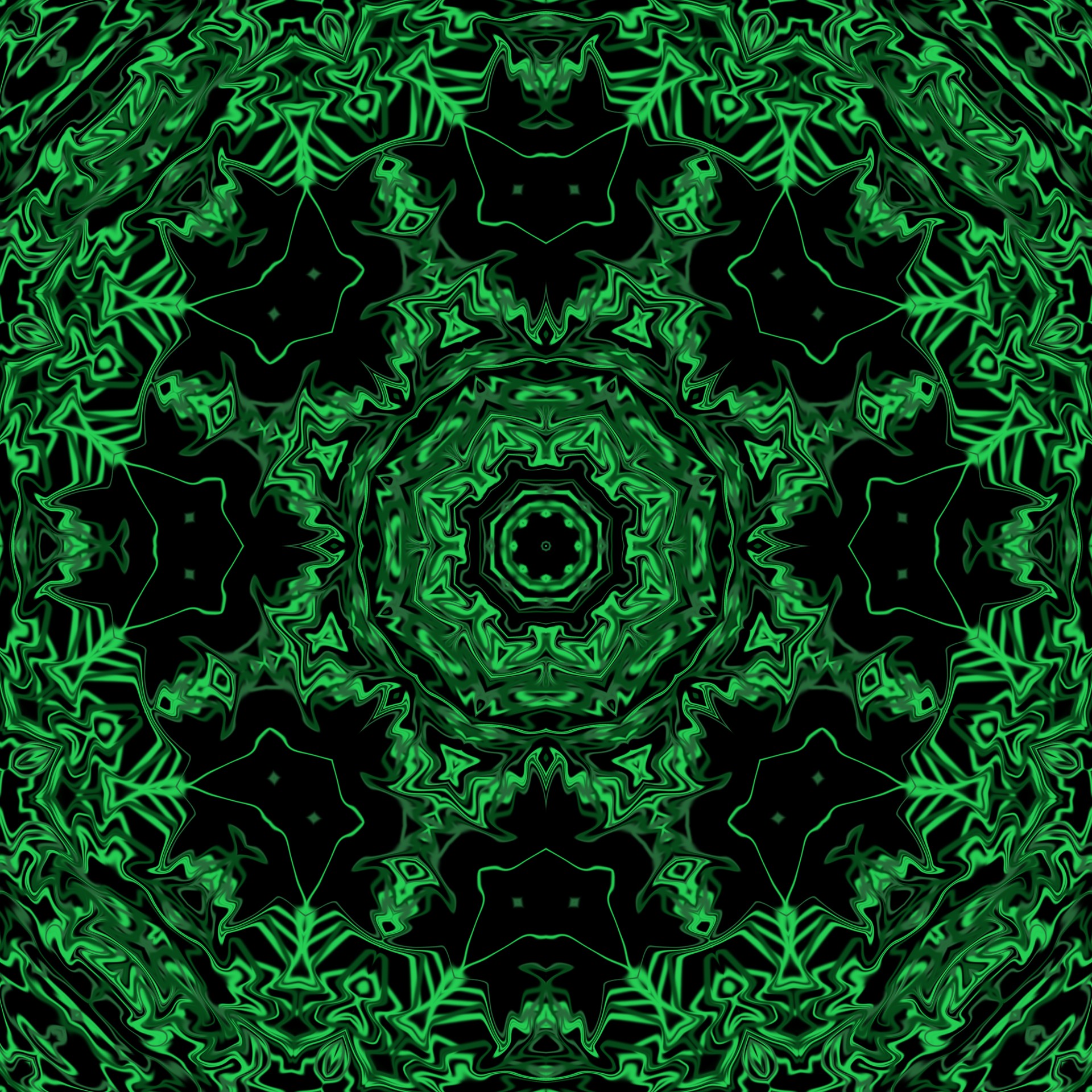 Verde și negru Caleidoscopul 3
