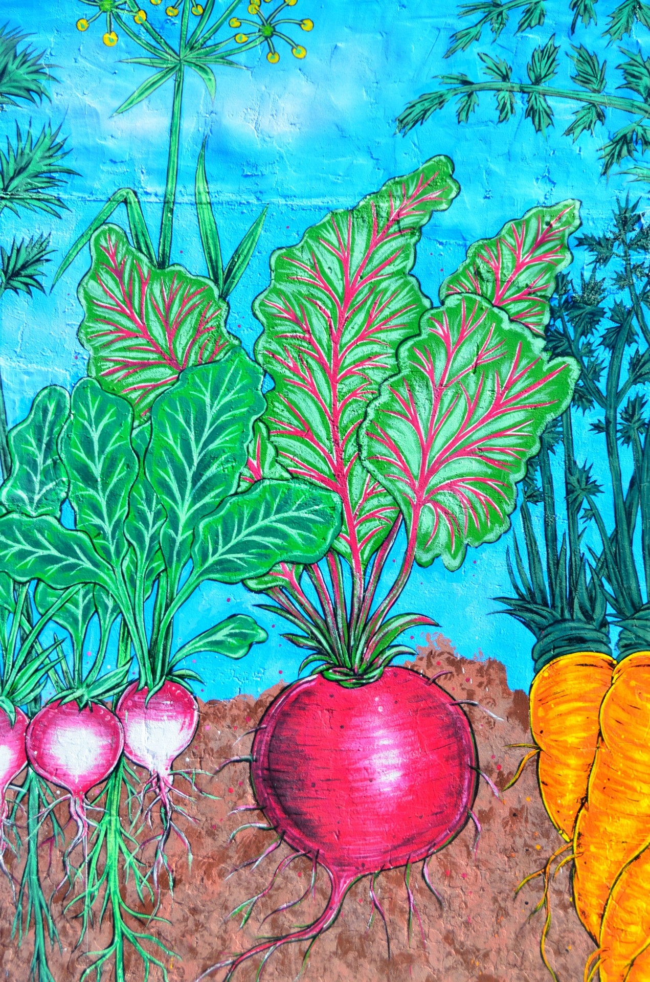 Murală de legume de gradina