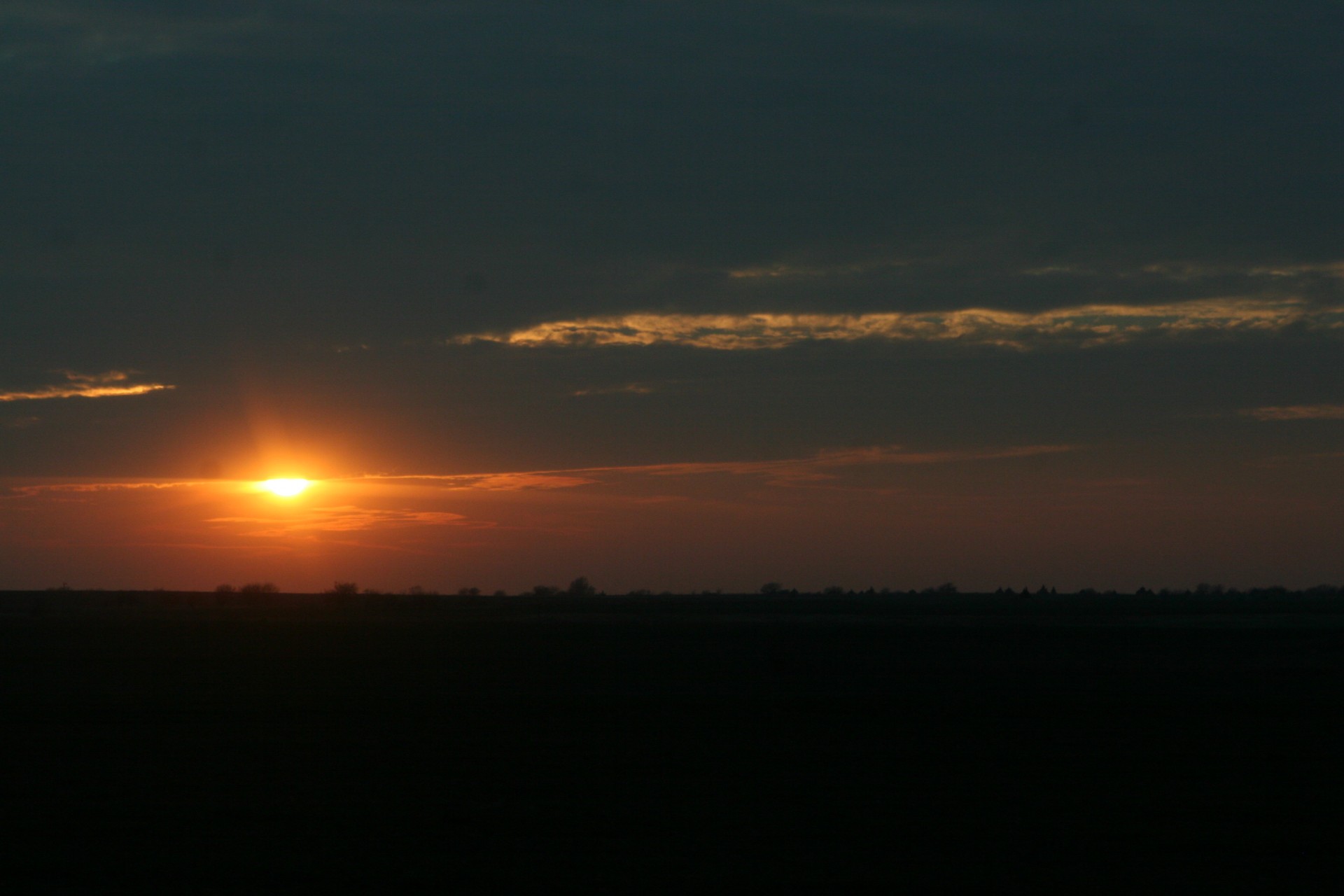 Oklahoma Sunset grâu Plains
