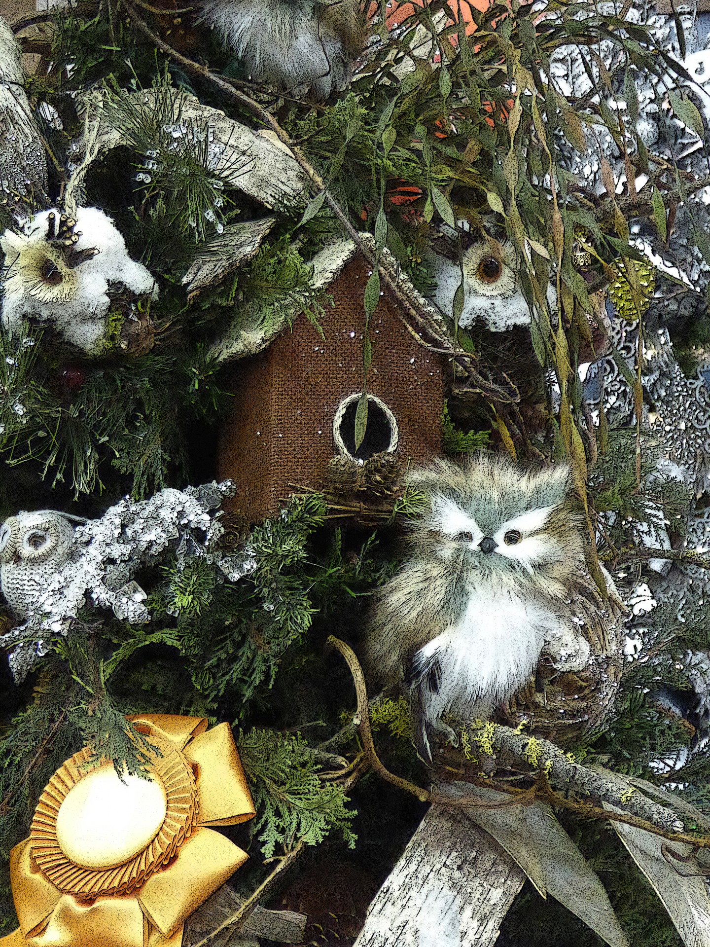 Owls din Pomul de Crăciun