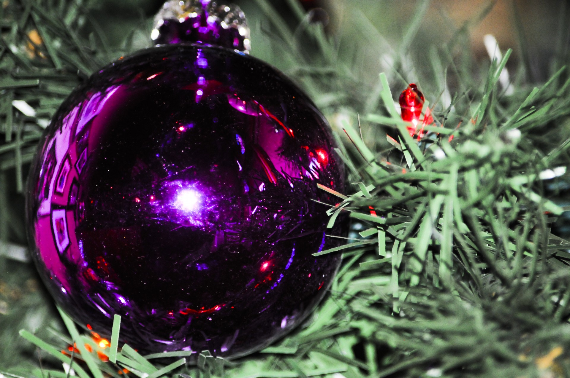 Purple Christmas Tree Ornament