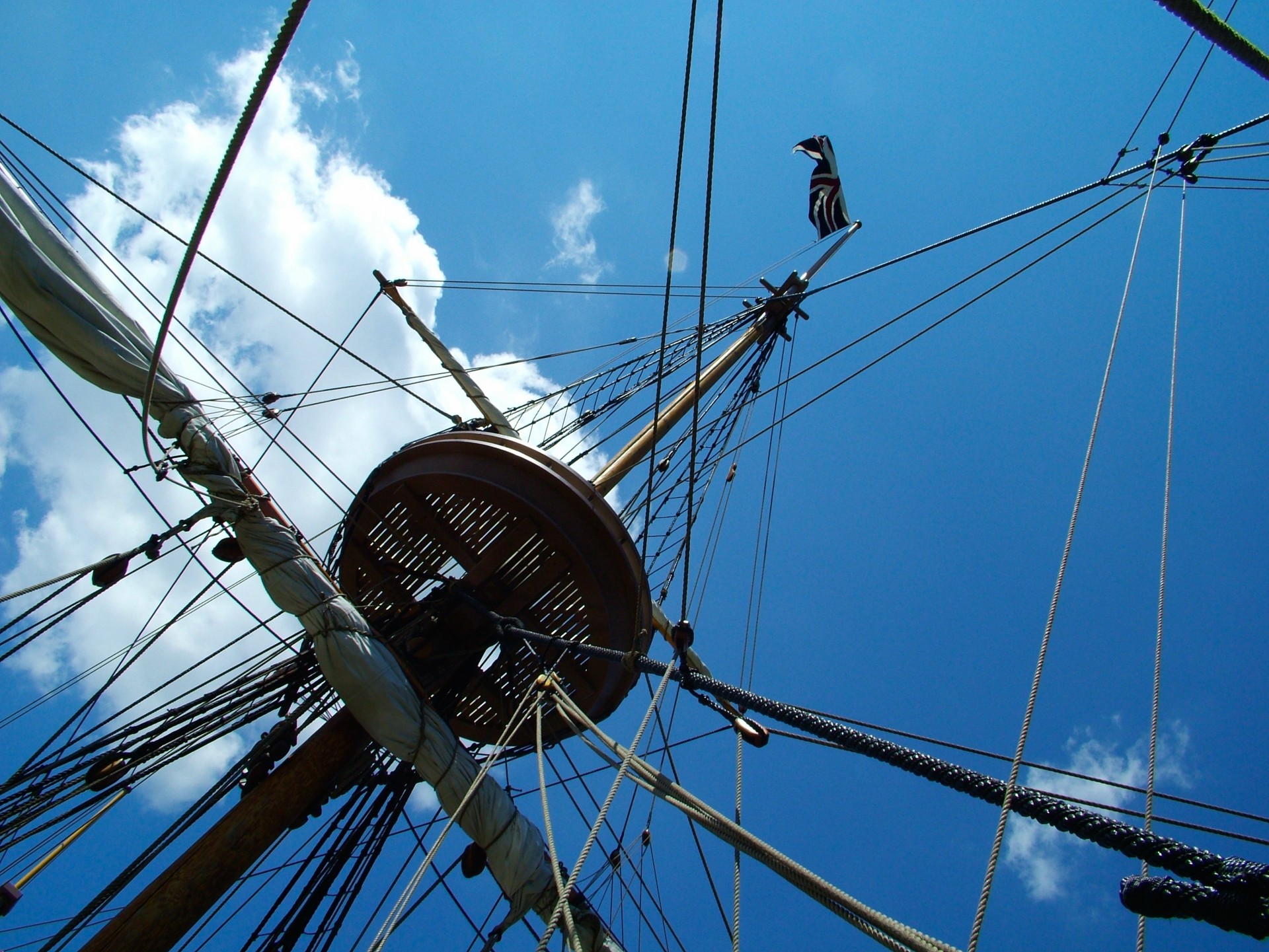 Rigging On Old Sailing Ship