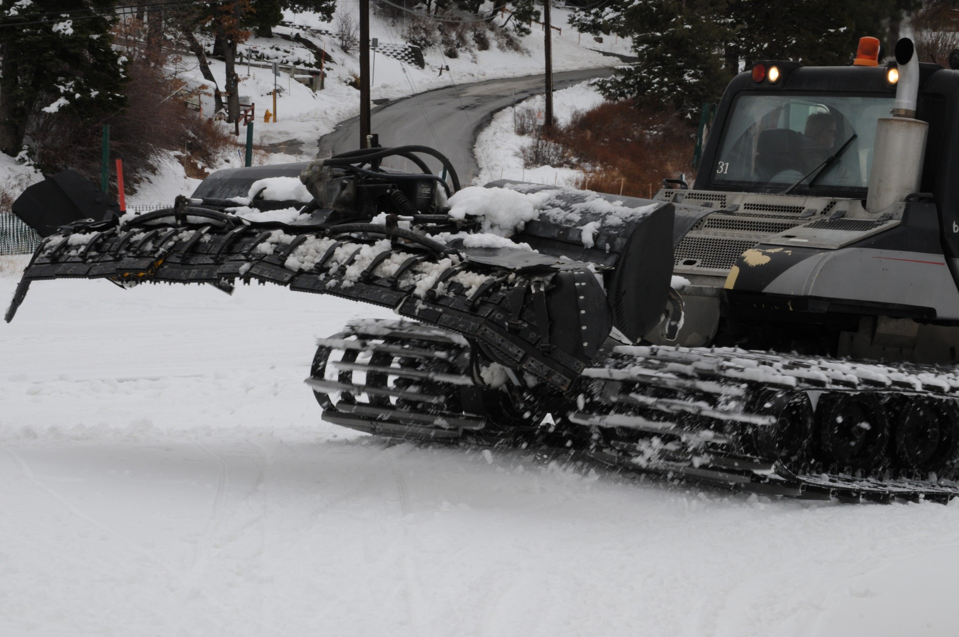 Side View Of Snow Plow