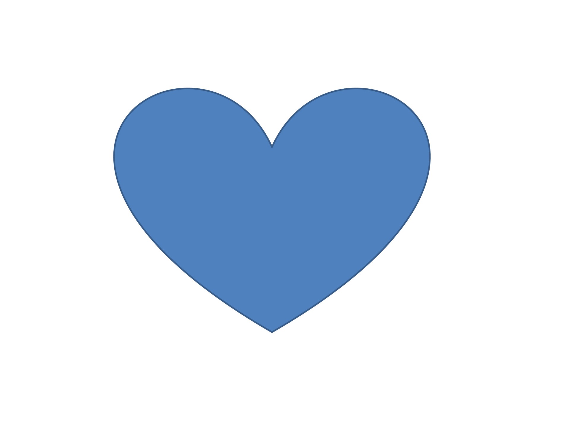 Inima albastru simplu