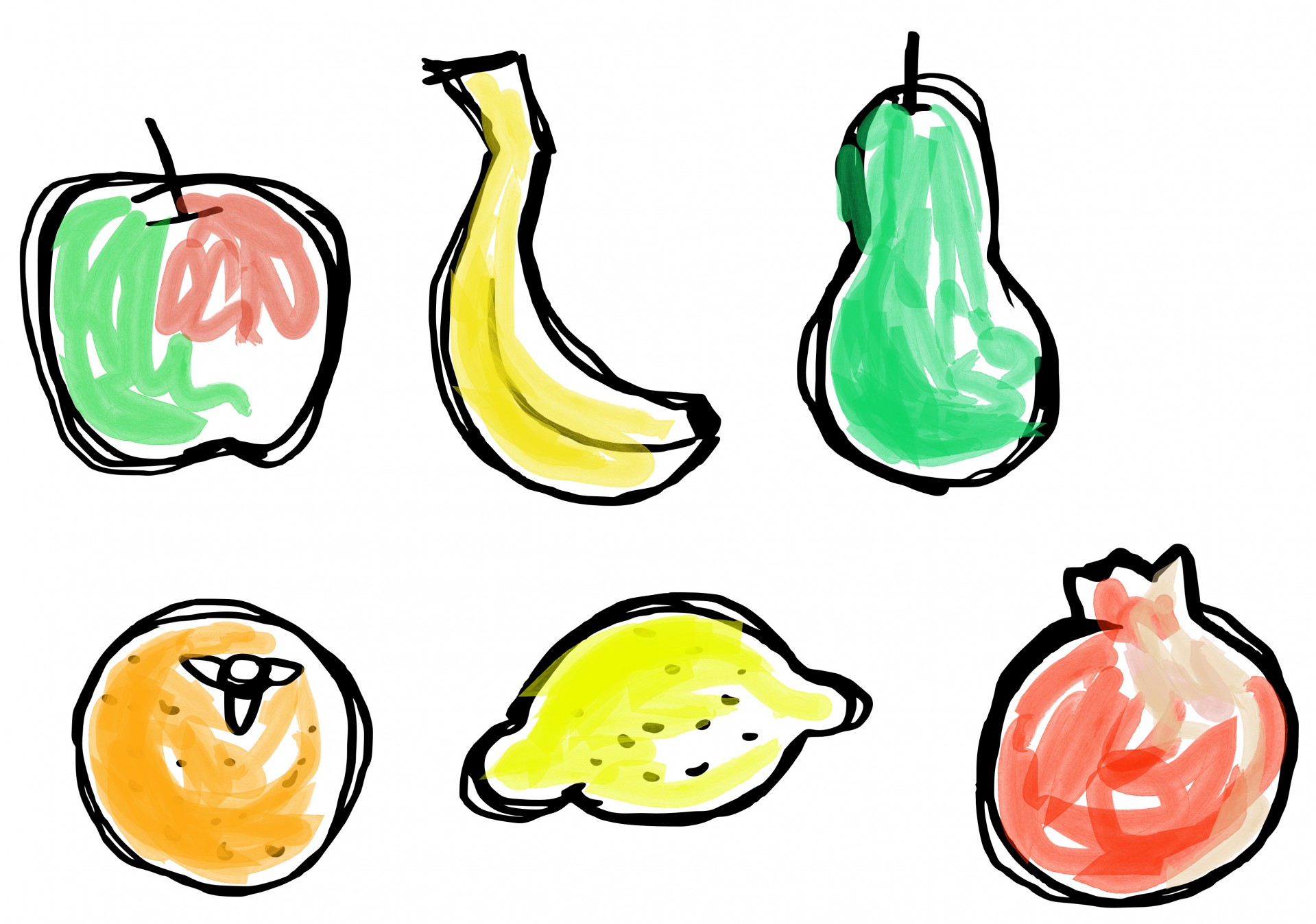 Fructe schițat