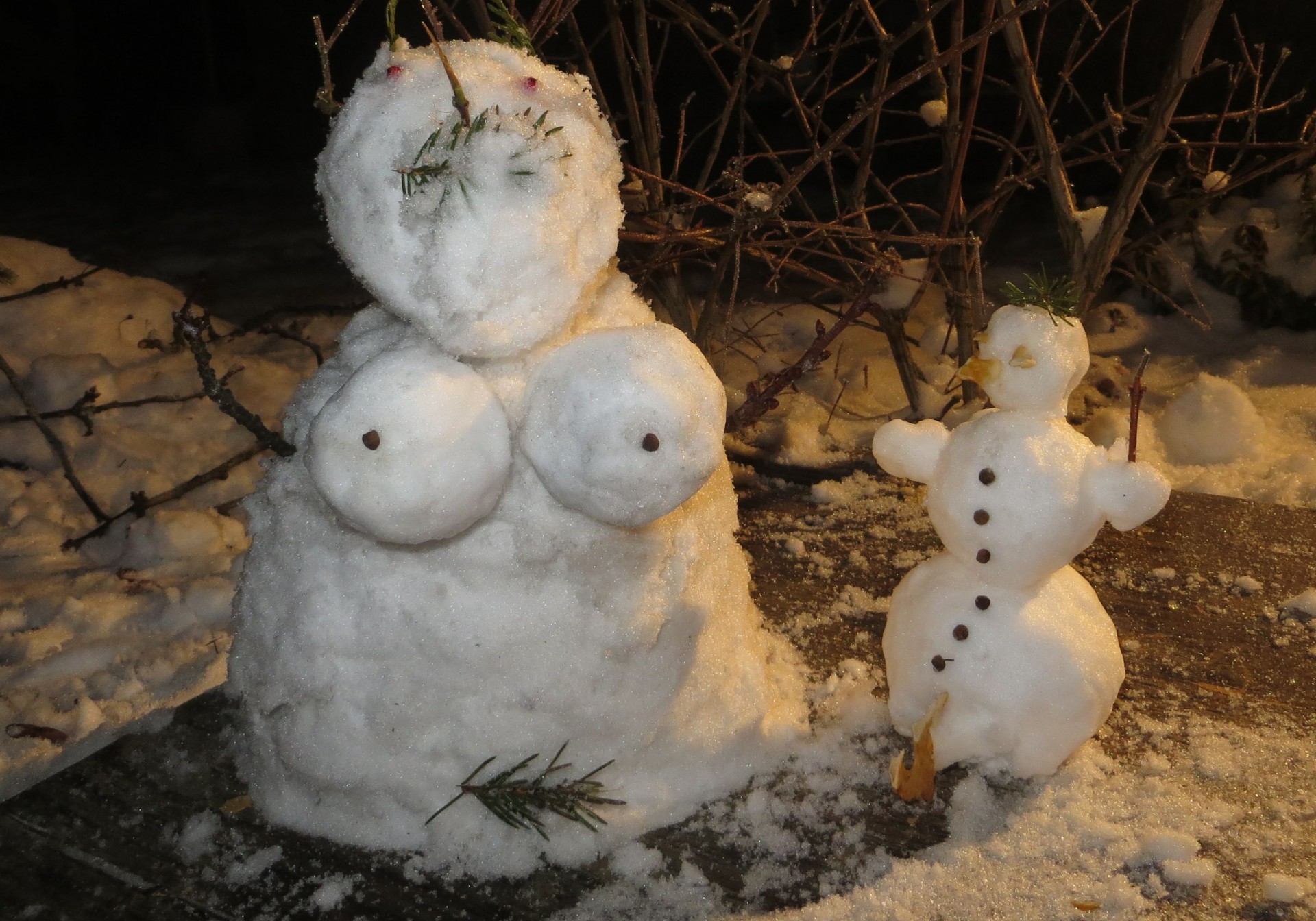 Snowman și snowwoman