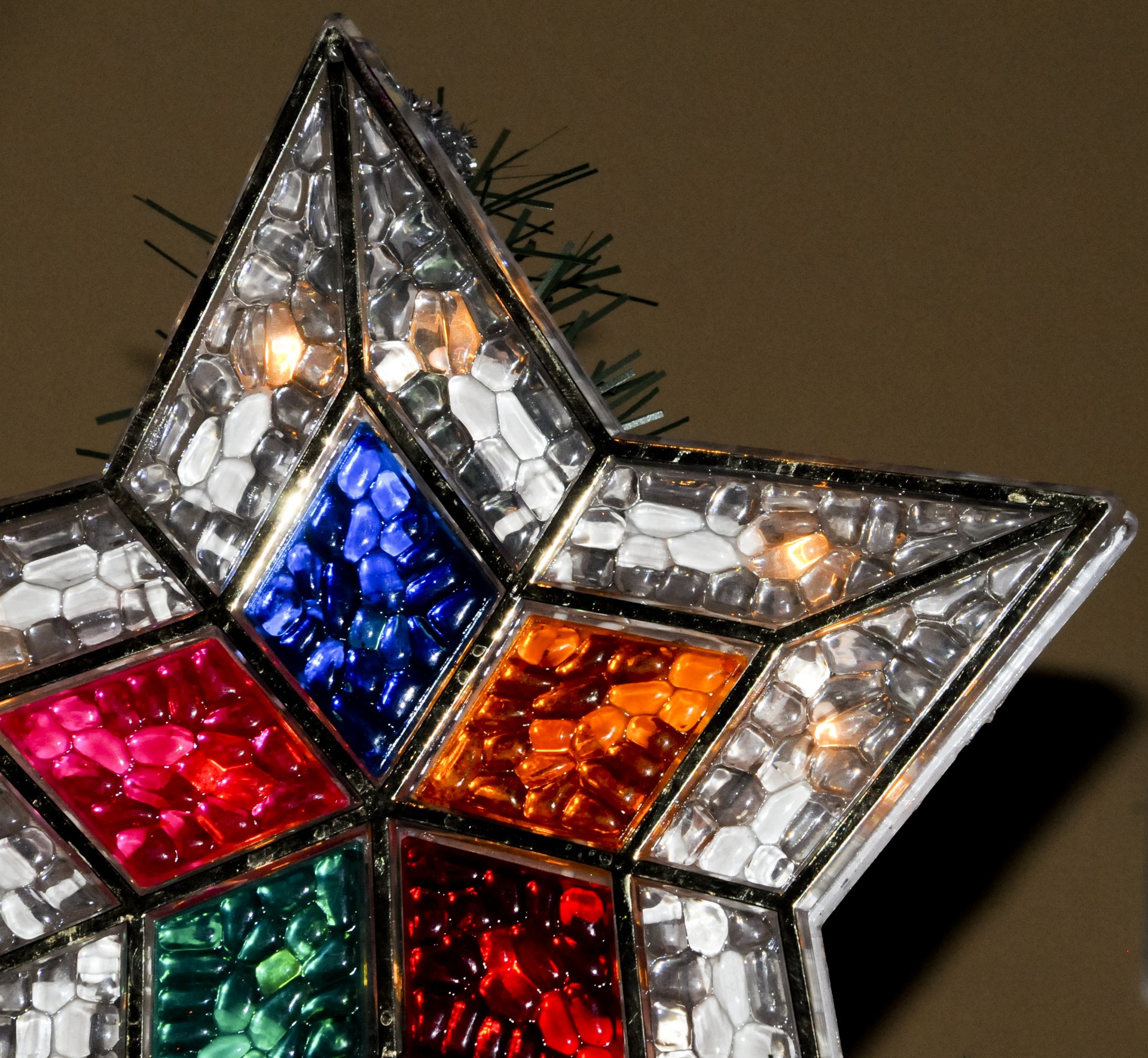 Stained Glass Kerst Ster