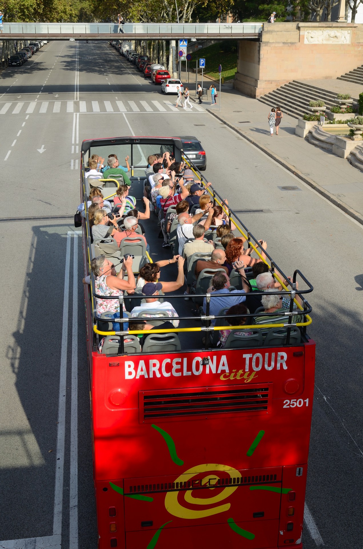 Toeristische bus in Barcelona