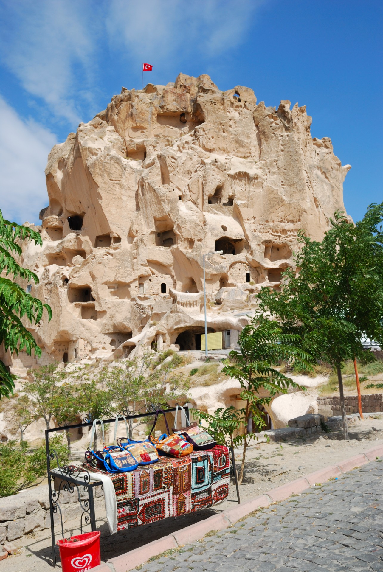 Uchisar Rock Castle In Cappadocia Free Stock Photo - Public Domain Pictures